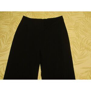 Susan Graver Black Elastic Waist Womens Pants Size 10 Polyester Blend Made In Ch